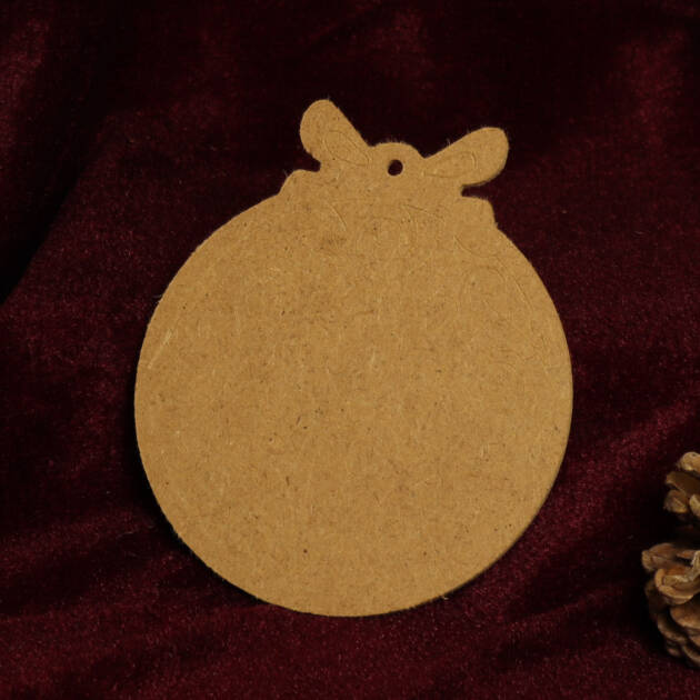 Boule de Noël arabesque en bois à décorer pour sapin de Noël