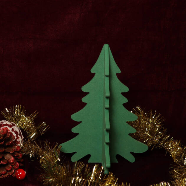 Sapin de Noël en bois coloré design et fabriqué en Bourgogne, 26 cm