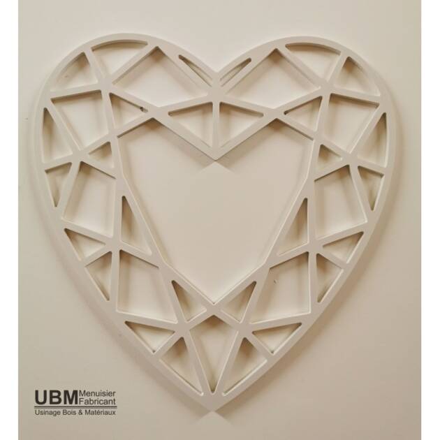 Cœur PVC Blanc - 54cm x 53cm