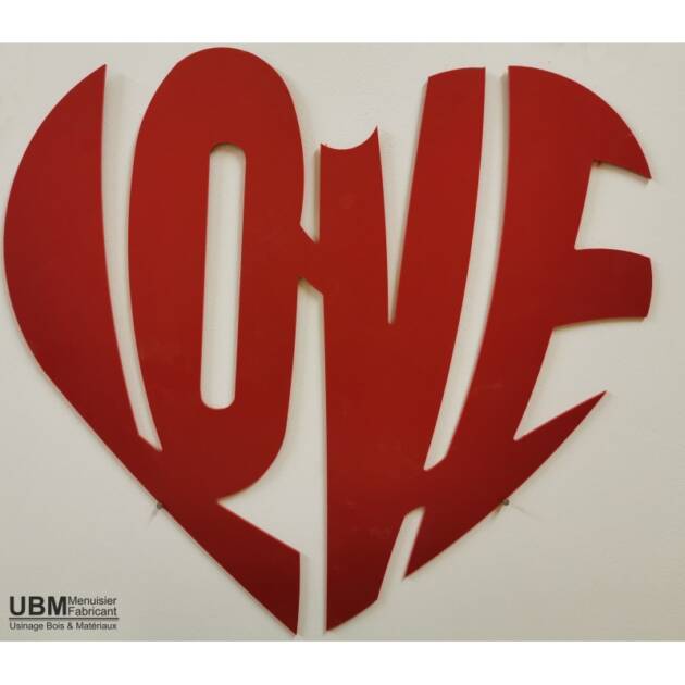 Cœur PVC rouge - 50cm x 49cm